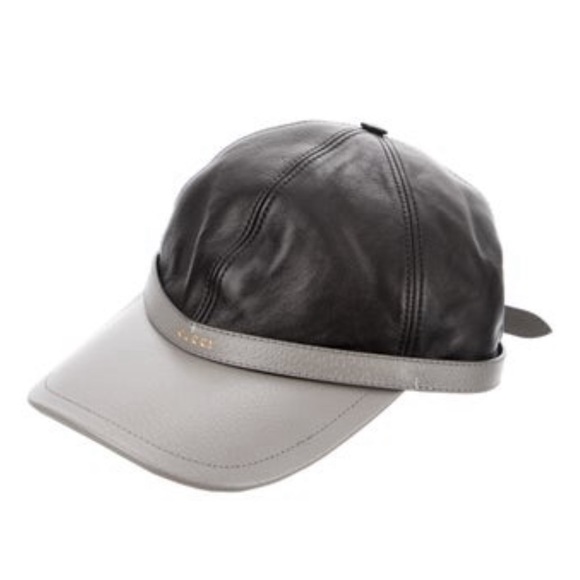 Gucci Leather Logo Baseball Cap Sz Medium (56 cm) - Picture 4 of 4